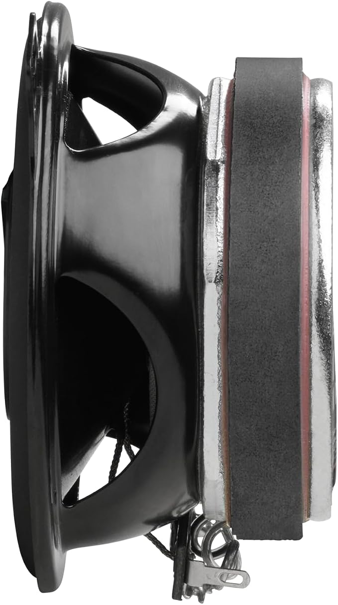 Club 34F - 3-1/2" (87mm) Two-Way Car Speaker, 75 Watts Peak, 25 Watts RMS, Sensitivity (@ 2.83V): 89dB, Frequency Response: 90Hz – 20kHz, Nominal Impedance: 3.0 ohms
