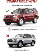 Outside-Mount Window Rain Guards Fit for Toyota 4Runner 2003 2004 2005 2006 2007 2008 2009, Window Visors Wind Deflector Dark Smoke Vent Shades 4ps-B37