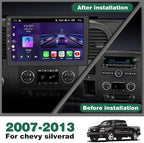 4Core 64GB ROM Car Radio Stereo for Chevy Chevrolet Silverado 2007-2013 Tahoe Equinox GMC Sierra Yukon with Android 13 CarPlay Android Auto Bluetooth 5GHz WiFi