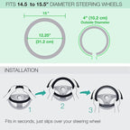 Universal Fit Universal Love Story Steering Wheel Cover - Rubber (Love Story Pink)
