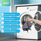 Grey Microfiber Cleaning Cloth, 12 Pack Premium Microfiber Towels for Cars, Lint Free, Scratch-Free, Highly Absorbent, Reusable Cleaning Rags for Car, Household, Kitchen, Window, 11.5"X11.5"