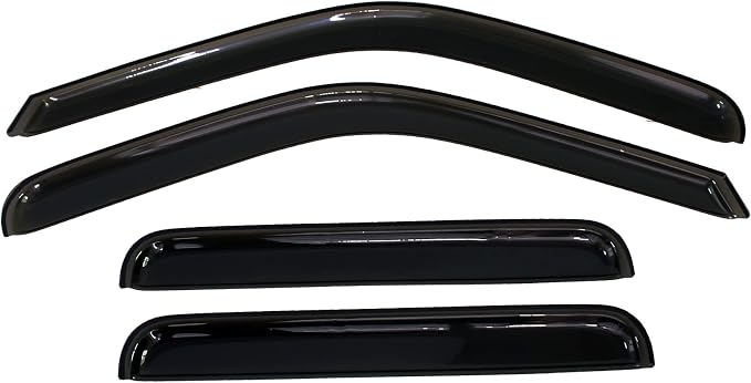 in-Channel Vent Deflectors Window Visors rain Guards for 2016-2023 Toyota Tacoma Crew Double Cab, 194768 4pcs