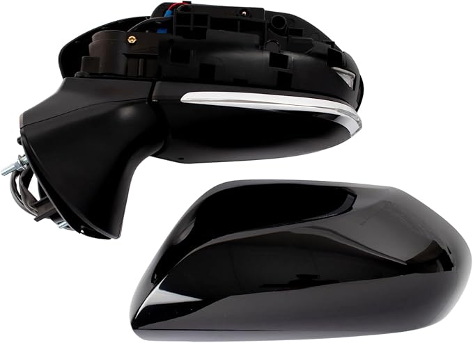 Power Heated Side Mirror Set Left & Right Smooth Black with Blind Spot Compatible with 2019-2021 Toyota Avalon TO1320404 TO1321404