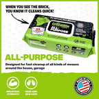 All-Purpose Cleaning Wipes – 80 Count, 15"x10" Extra Large Plant-Based Disposable Cloths – Moist, Absorbent, Safe on Skin, Multi-Surface Use