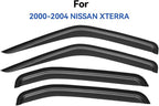 Window Visors Rain Guards for 2000 2001 2002 2003 2004 Nissan Xterra, Out-Channel Window Vent Wind Deflectors Visors Shades for 00 01 02 03 04 Nissan Xterra