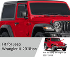 Voron Glass Tape-on Extra Durable Rain Guards for Jeep Wrangler JL 2018-2026/Jeep Gladiator 2020-2026, Window Deflectors, Vent Window Visors, 2 Pieces - 100278