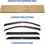 Window Visors Rain Guards for 2014-2018 Chevy Silverado/GMC Sierra 1500 Full-Size Cab, Out-Channel Window Vent Wind Deflectors Visors Shades for 2015-2019 Silverado/Sierra 2500HD 3500HD Crew Cab