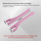 Car Seat Gap Filler, 2PCS Between Seat and Centre Console No Drop Vehicle Gap Plug, Automotive Interior Front Chair Blocker Stop Things from Dropping, Universal for SUV Caravan Truck (Pink)