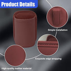 Leather Car Cup Holder, Hanging Automotive Back Seat Bottle Holders, Scratch-Resistant Vehicle Door Drink Holder, Clip-On Auto Organizer Accessories for Soda Cans, Coffee (Red)