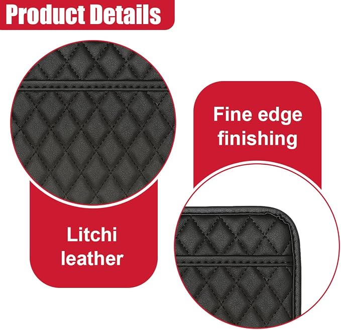 2PCS Car Side Pocket Organizer, Universal Waterproof PU Leather Auto Seat Gap Filler Storage Bag, Self-Adhesive Multifunctional Car Door Sunglasses Holder Pouch for Phone, Card (S)