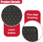 2PCS Car Side Pocket Organizer, Universal Waterproof PU Leather Auto Seat Gap Filler Storage Bag, Self-Adhesive Multifunctional Car Door Sunglasses Holder Pouch for Phone, Card (S)