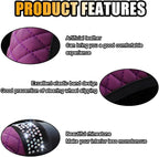 15 Inch Bling Soft Leather Car Steering Wheel Cover, Purple | Colorful Rhinestones Design, Auto Elastic Protector for Women Girls, Crystal Diamond Car Accessories for Most Cars, SUVs