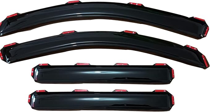 in-Channel Window Visors Rain Guards for Chevrolet Tahoe & GMC Yukon & Cadillac Escalade 2015-2020,Side Wind Deflectors Vent Guard Shade Sun Rain Snow Smoke 194531,Car Accessories 4-Pieces Set