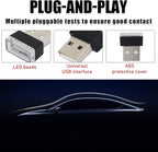 2 PCS USB LED Car Interior Atmosphere Lamp, Portable Mini LED Night Light, Plug-in USB Interface Trunk Ambient Lighting Kit, Universal Interior Car Accessories (Purple)
