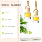 100 Pcs Car Air Fresheners Diffuser with Wooden Cap Empty Aromatherapy Diffuser Clear Fragrance Holder Pendant Hanging Perfume Fresheners Bottles for Car Decor(Classic,Clear)