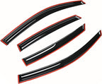 Tape-On Rain Guards Window Visor Fit for 2016-2021 Honda Civic Window Vent Deflector Visors 4 Pcs-94682