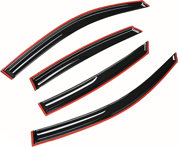 Tape-On Rain Guards Window Visor Fit for 2016-2021 Honda Civic Window Vent Deflector Visors 4 Pcs-94682