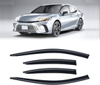 Rain Guards for 2025-2026 Toyota Camry, Out-Channel Window Visor Shields Vent Deflector Shade Wind Dark Smoke 25 26, Tape-On Inside-Mount, 4PCS