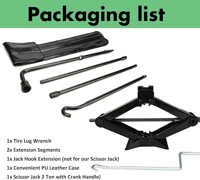 Jack Spare Tire Tool Kit -2 Ton Heavy Duty Lifting Jack, for Ford F150 Truck 2004-2014,SSpare tire Emergency kit Replacement Tire Repair Tool