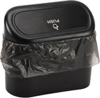 Car Trash Can with Lid, Mini Auto Dustbin Garbage Organizer with 30 Pcs Plastic Trash Bag, Automotive Garbage Container Bin for Vehicle, Home, Office