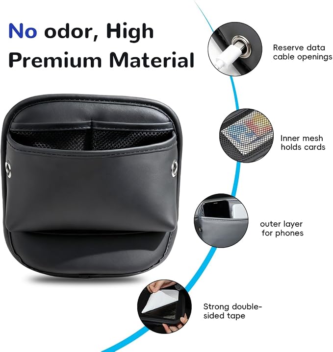 Car Seat Side Pocket Organizer Car Pocket Pouch for Seat, Door, Console, Car Seat Gap Filler Organizer Multifunctional Car Organizer Accessories for Phone Sunglasses Keys Cards (Small)