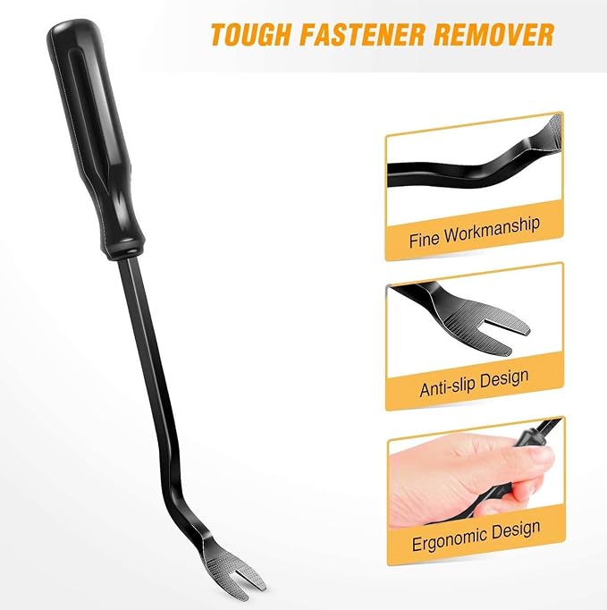 5 PCS Nylon Auto Trim Removal Tool Kit No-Scratch Removal Tool Kit for Car Clip Panel & Audio Dashboard Dismantle Black