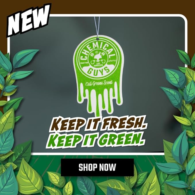 Hanging Car Air Freshener 12-Pack, Cali Greens Premium Fresh Floral & Refreshing Green Fragrance, Rearview Mirror Paper Fresheners for Cars, Trucks, SUVs, RVs & Boats