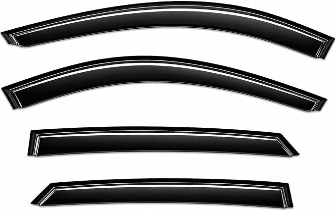 2022-2026 Tape-On Rain Guards for Honda Civic Sedan Side Window Visor Deflectors Lx Ex Si Hpt Sport Touring Durable Vent Shades 2023 2024 2025