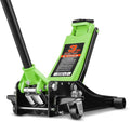3 Ton Low Profile Floor Jack, Heavy Duty Steel Hydraulic Car Jack with Dual Pistons Quick Lift Pump, Hydraulic Racing Floor Jack, Lifting Range 3" to 20", Green
