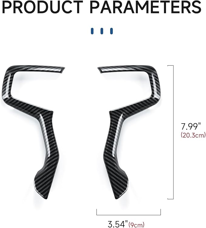 Car ABS Carbon Fiber Trim Sticker Interior Decal for 2019-2025 Chevy Silverado Blazer | for 2021-2024 Tahoe Suburban 1500 2500 3500 HD Accessories