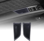Front Rear Door Side Storage Box Compatible with Audi Q4 E-Tron 2022 2023 2024 2025, 4PCS Car Door Side Armrest Grab Handle Groove Storage Organizer Tray Pocket Slot Mat Insert Accessories