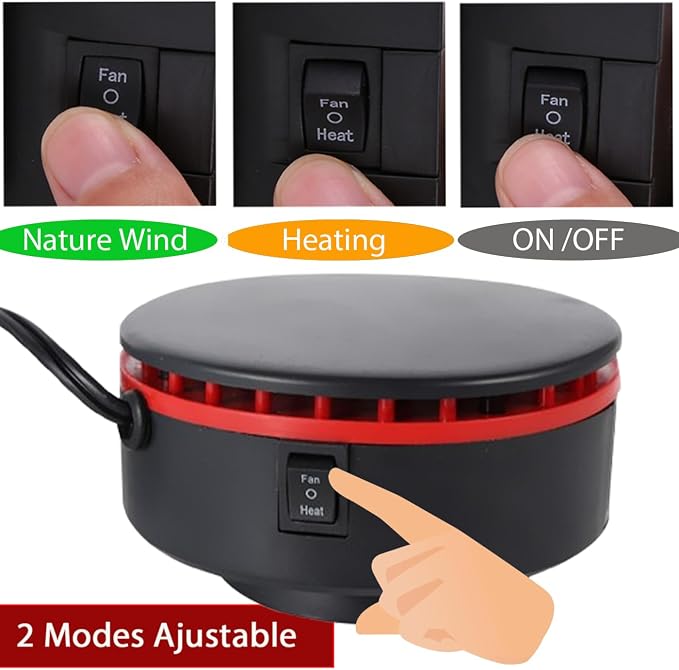 12V Portable Car Heater That Plugs into Cigarette Lighter, 150W Windshield Defogger Defroster, Car Heaters for Vehicle