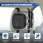Vehicle Rigid MOLLE Panel, Headrest Organizer EDC Pouch Tool Holster, Tactical Gear Seat Back Rack Truck Equipment Mount Plate, Auto Interior Modular Storage Shelf Accessory(Backrest)