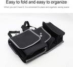Car Trunk Organizer and Storage, Backseat Hanging Organizer for SUV, Truck, MPV, Waterproof, Collapsible Cargo Storage Bag with 4 Pockets, Car Interior Accessories (Black)