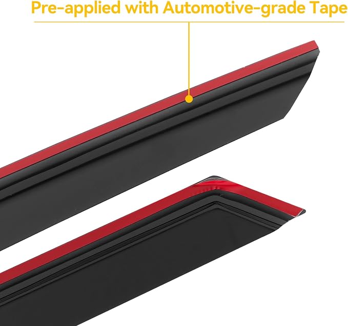 Window Rain Guards Visors for 2004 2005 2006 Toyota Tundra Crew Cab, Out-Channel Window Vent Wind Shades Shield Deflectors for 04 05 06 Tundra Double Cab