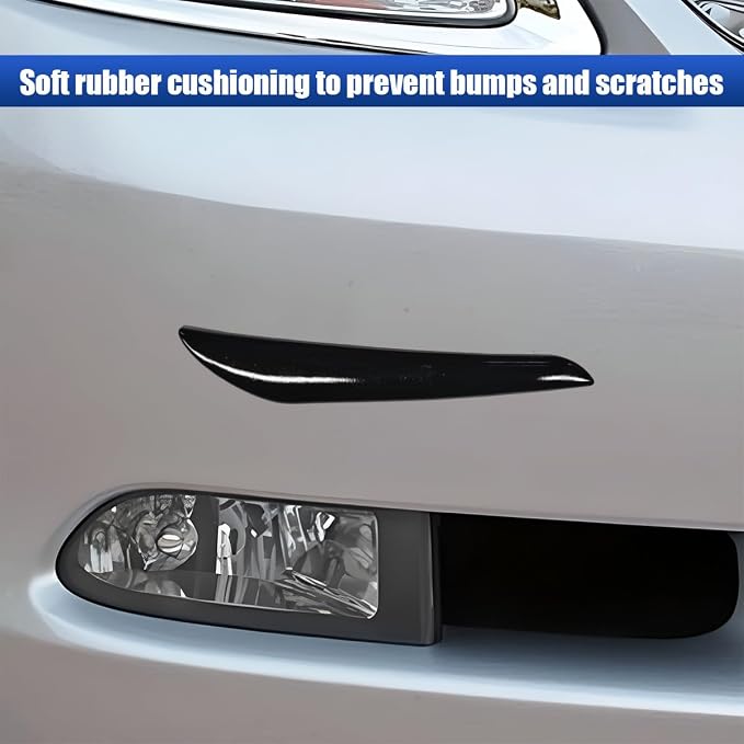 Craedli 2PCS Car Door Edge Guards, Anti-Scratch Car Door Protector, Universal Self-Adhesive Auto Side Door Anti-Collision Trim Strips, Exterior Rearview Bumper Protective Sticker for Cars (Black)
