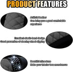 15 Inch Bling Soft Leather Car Steering Wheel Cover, Grey | Colorful Rhinestones Design, Auto Elastic Protector for Women Girls, Crystal Diamond Car Accessories for Most Cars, SUVs