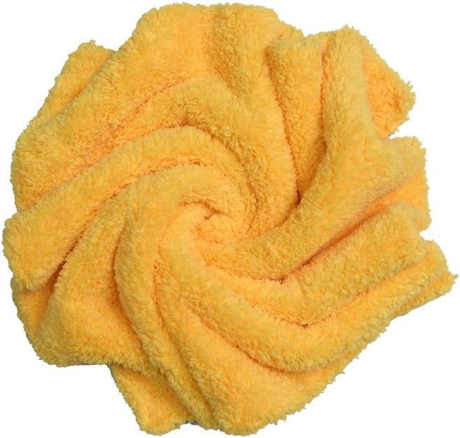 Microfiber Towels for Cars, Car Drying Wash Detailing Towel with Plush Edgeless Microfiber Cloth (Yellow)