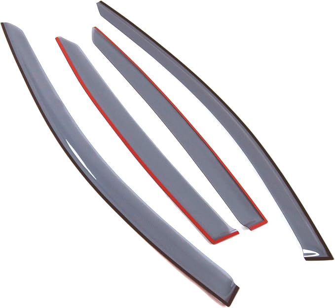 Car Window Rain Guard | Outside Mount Visors Auto Side Window Deflectors | Windows Visor Rain Shields Compatible with 2013-2015 Acura ILX | 4 Pcs Set, LGWV2-778, Light Tinted