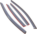 Car Window Rain Guard | Outside Mount Visors Auto Side Window Deflectors | Windows Visor Rain Shields Compatible with 2013-2015 Acura ILX | 4 Pcs Set, LGWV2-778, Light Tinted