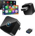 Wireless CarPlay Adapter 2 in 1 2026 Upgraded for Factory Wired CarPlay, Car Play/Android Auto, Auto-Reconnect Wired to Wireless Dongle No-Lag, Plug-and-Play, 5GHz WiFi, Bluetooth 5.3 USB-A & USB-C