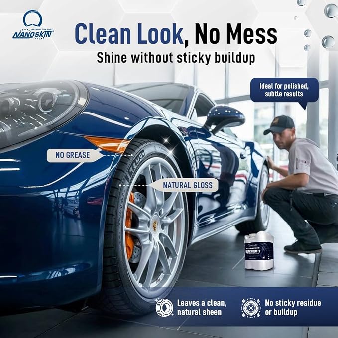 Black Beauty Tire Shine & Conditioner 5 Gallons - Water-Repellent & UV Resistant - Non-Greasy Finish - Restores Black Look | Works with Manual & Automatic Applicators for Cars, Trucks, SUV