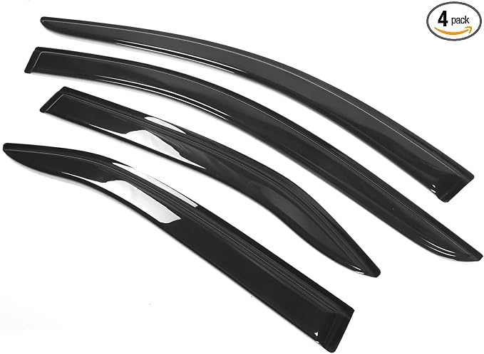 Tape On Window Visors Fits for 2007-2011 Toyota Camry Models, Side Auto Window Wind Deflectors, Ventshade, Rain Guards for Cars/Trucks