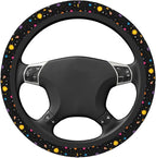 Universal 15-Inch Neoprene Steering Wheel Cover, Non-Slip Breathable Galaxy Space Print Protector, Durable Eco-Friendly Car Interior Accessory for Men and Women, Fits Most Sedans, SUVs, and Trucks