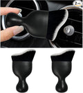 2PCS Car Interior Dust Brush, Soft Scratch Free Auto Detailing Brushes, Universal Vehicle Interior Cleaning Tool for Automotive Dashboard, Air Vents, Leather (Black & White)