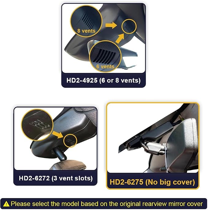 4K Dash Cam Adapts for Chevy Tahoe 2021-2026 (HD2-6275, NO Sensor Cover) LS LT RST Premier High Country, OEM Factory Style, 2160P UHD Video, WiFi & APP, Loop Recording, G-Sensor, 64GB Card