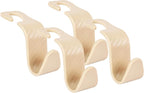 Car Seat Headrest Hook Universal Vehicle Seat Hook Hangers Interior Storage Organizer for Purse Handbag Coats Umbrellas Grocery Bags 4 Pack Beige