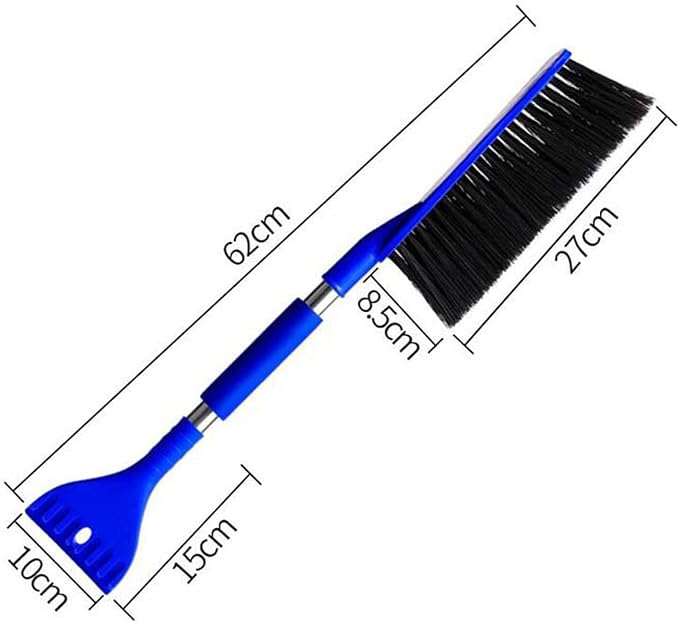 Snow Brush, Ice Scrapers Paint Protection Adjustable Head Ergonomic Grip Lightweight Multifunctional Windshield Scraper, 2 in 1 Winter Car Ice Kit for Cars Trucks (blue)