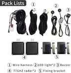 Blind Spot Monitoring System, 77 GHz Millimeter Wave Radar 12V Universal Car Blind Spot Detection System, Sensitive Radar Sensors Blind Area Detection System