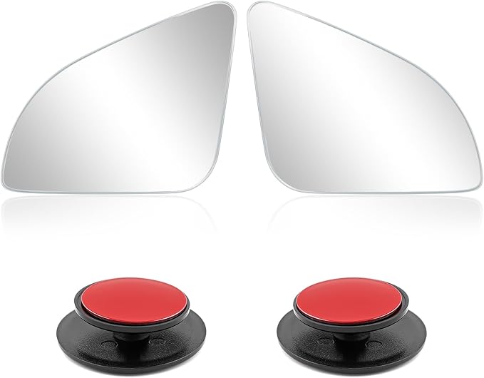 Convex Stick On Blind Spot Mirrors for Toyota RAV4 2013-2025 Corolla Cross 4Runner Tacoma Highlander - Custom Fitted Side Mirror Upgrade for Wider View & Driving Security - (Left & Right)